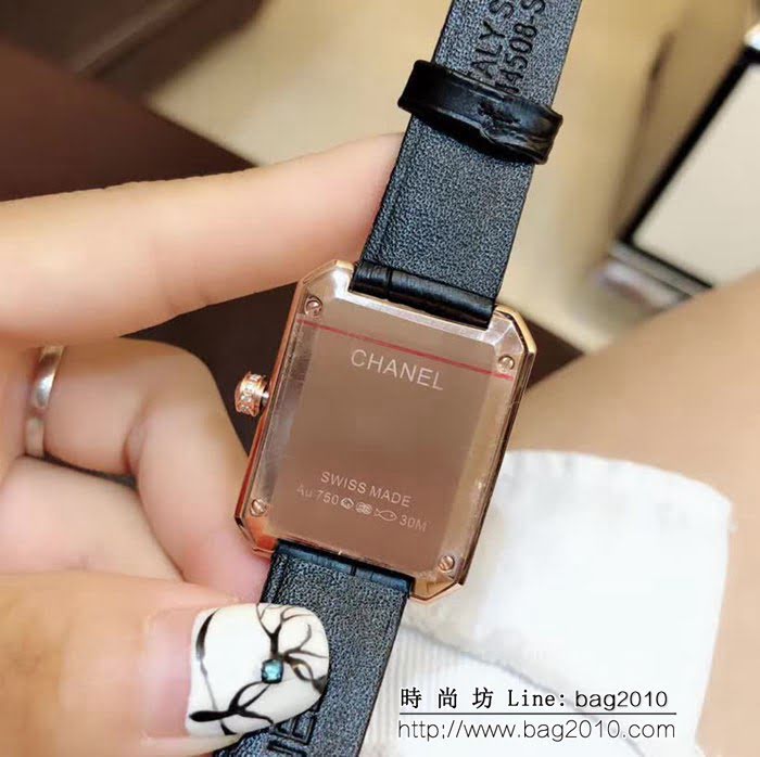 CHANEL香奈兒 全新升級 美洲鱷魚皮版版 Boy.Friend腕表 WSS2495